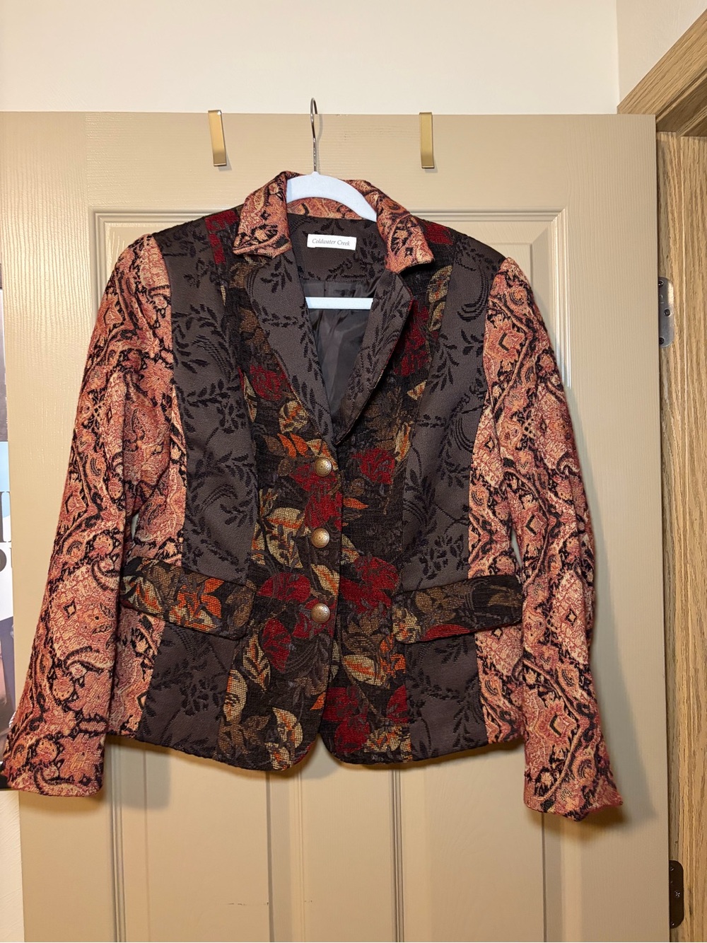 Coldwater Creek Multicolor Patchwork Blazer